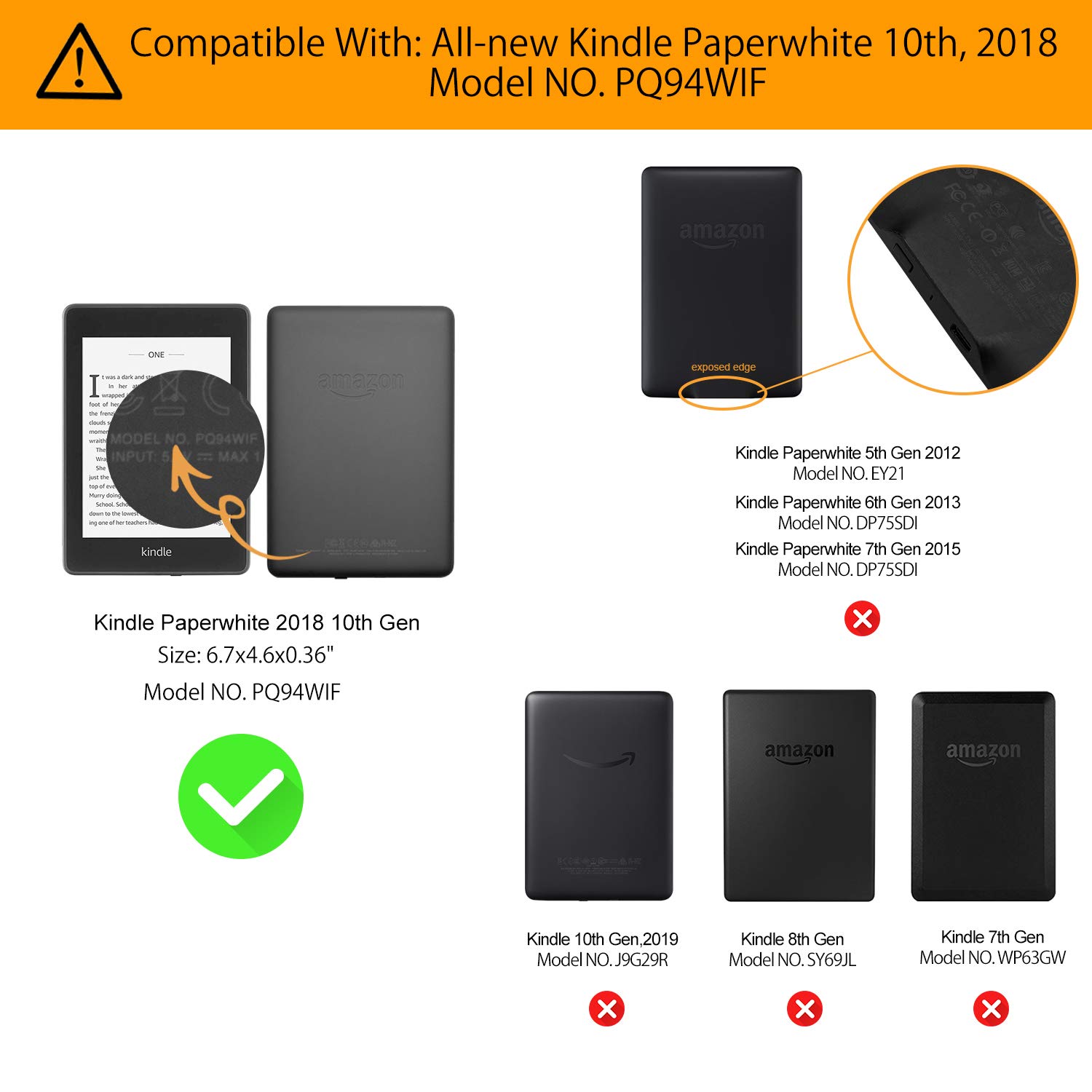 Premium PU Leather Case for Kindle Paperwhite 10th Generation (2018 Model PQ94WIF) - Slim Protective Cover with Auto Wake/Sleep Feature, Tree & Flower Design - Perfect for Reading at Home, Travel or Commuting