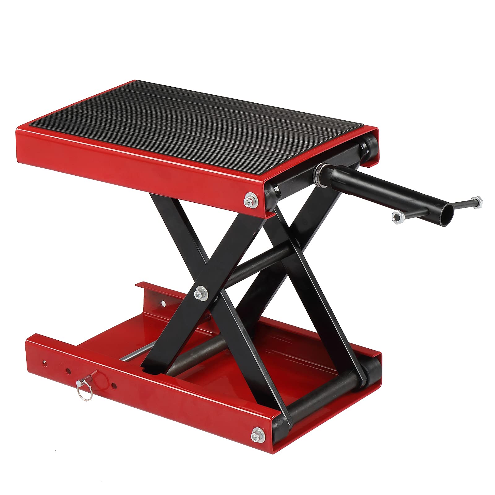 TUFFIOM 1100LBS Motorcycle Lift Jack - Adjustable Scissor Stand for Dirt Bike & ATV - Garage Workshop Use