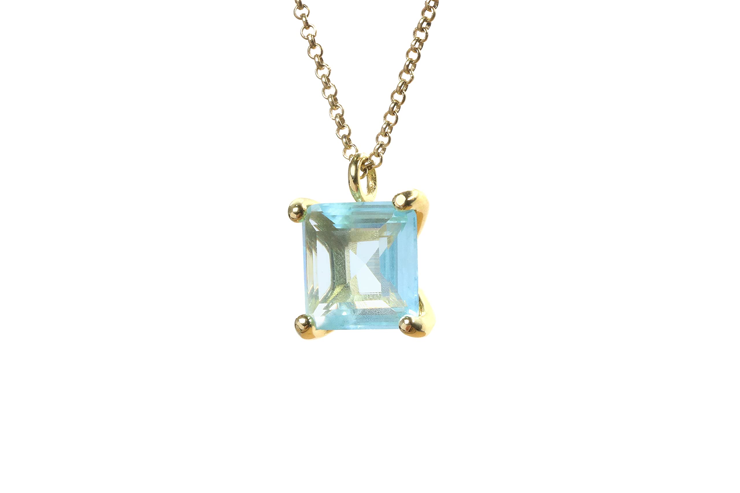 Sparkly Blue Topaz Necklace for Women - November Birthstone Jewelry Gift with Branded Box | Elegant Custom Gemstone Necklace for Parties, Weddings & Special Occasions