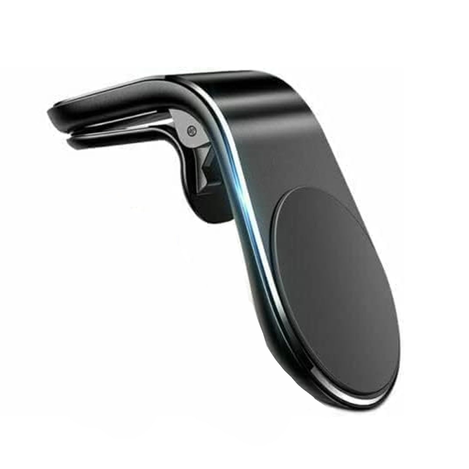 SDMAX Universal Magnetic Car Phone Holder Stand - Strong Clamping Force & Powerful Magnets for All Smartphones | Adjustable Spring Clip & Compact L-Shape Design | Perfect for Driving, Navigation & Hands-Free Calling