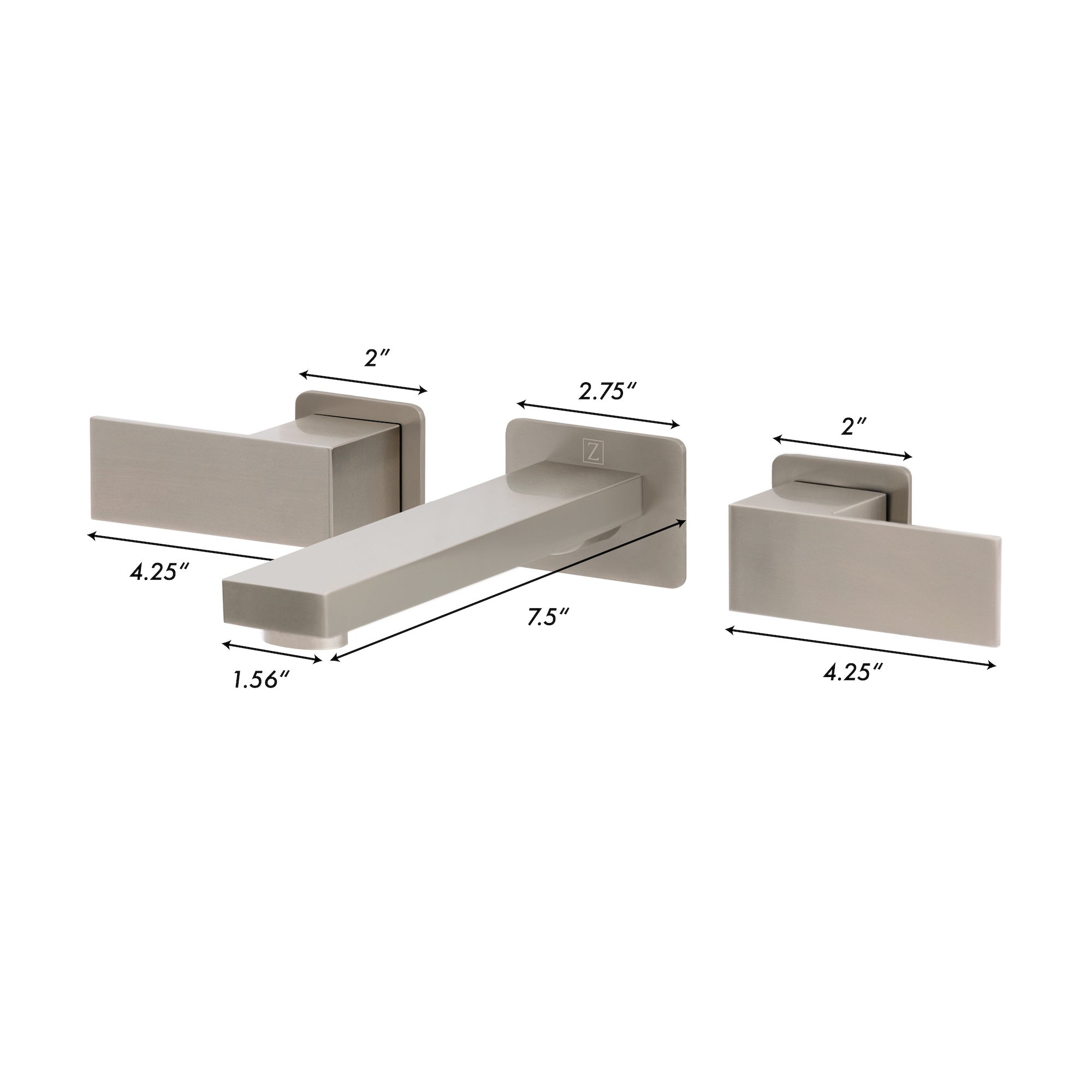 ZLINE Bliss Wall Mount Bathroom Faucet - Modern Matte Black Finish - BLS BFW Model - Perfect for Spa-Like Showers and Luxury Bathroom Renovations
