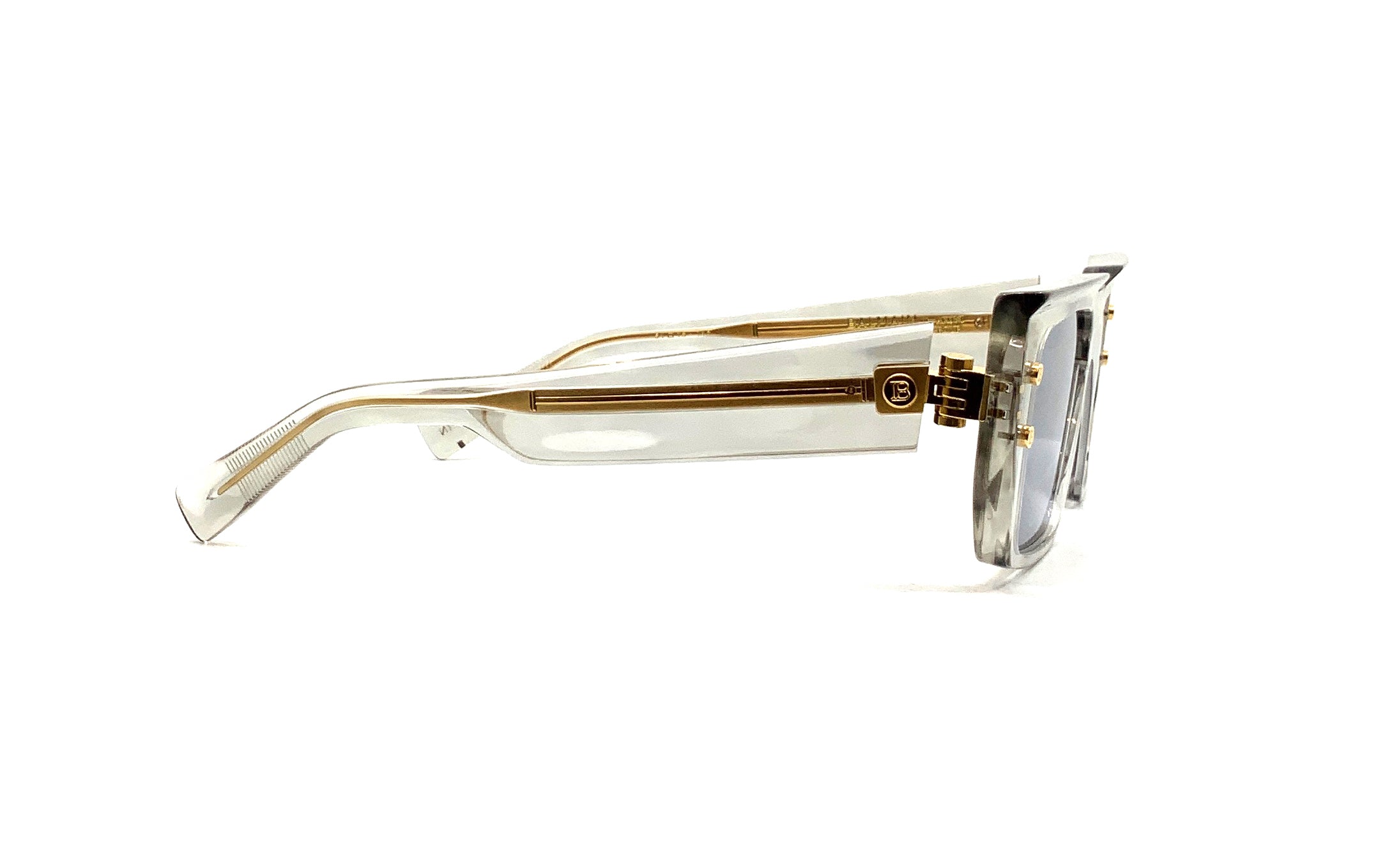 Balmain B VI Sunglasses Grey Gold - Luxury Designer Shades for Men & Women - Perfect for Outdoor Activities, Travel & Fashion Accessories