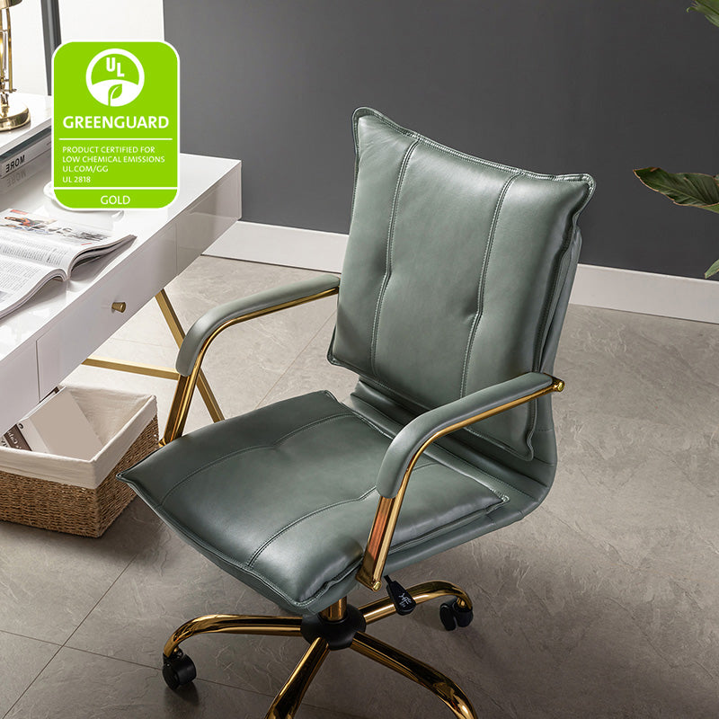 Stylish Michele Vegan Leather Task Accent Chair - Modern Office & Living Room Furniture for Home & Workspace