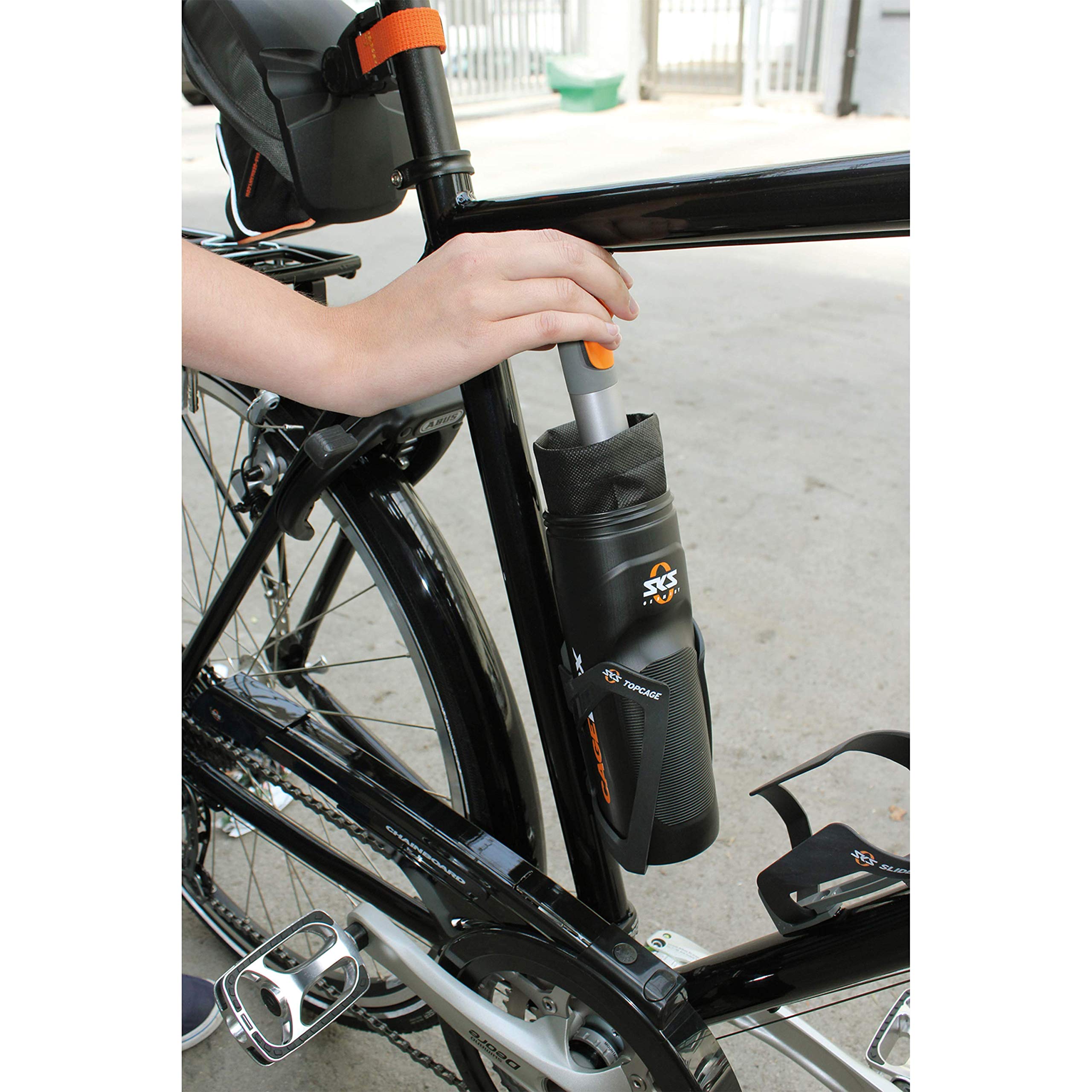 SKS Cage Box with Nylon Bag - Secure Bike Storage Solution for Cycling, Commuting & Outdoor Adventures