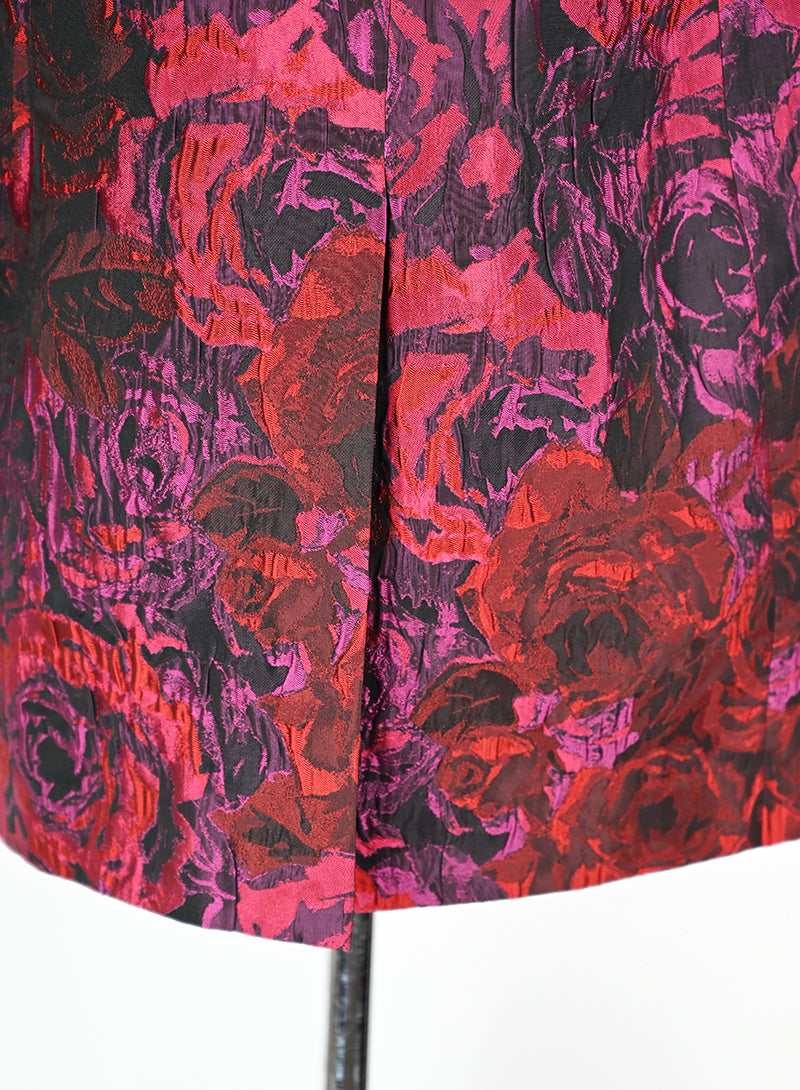 Dries Van Noten Floral Print Dress with Red Roses - Size 40 | Elegant Women's Fashion for Parties & Special Occasions