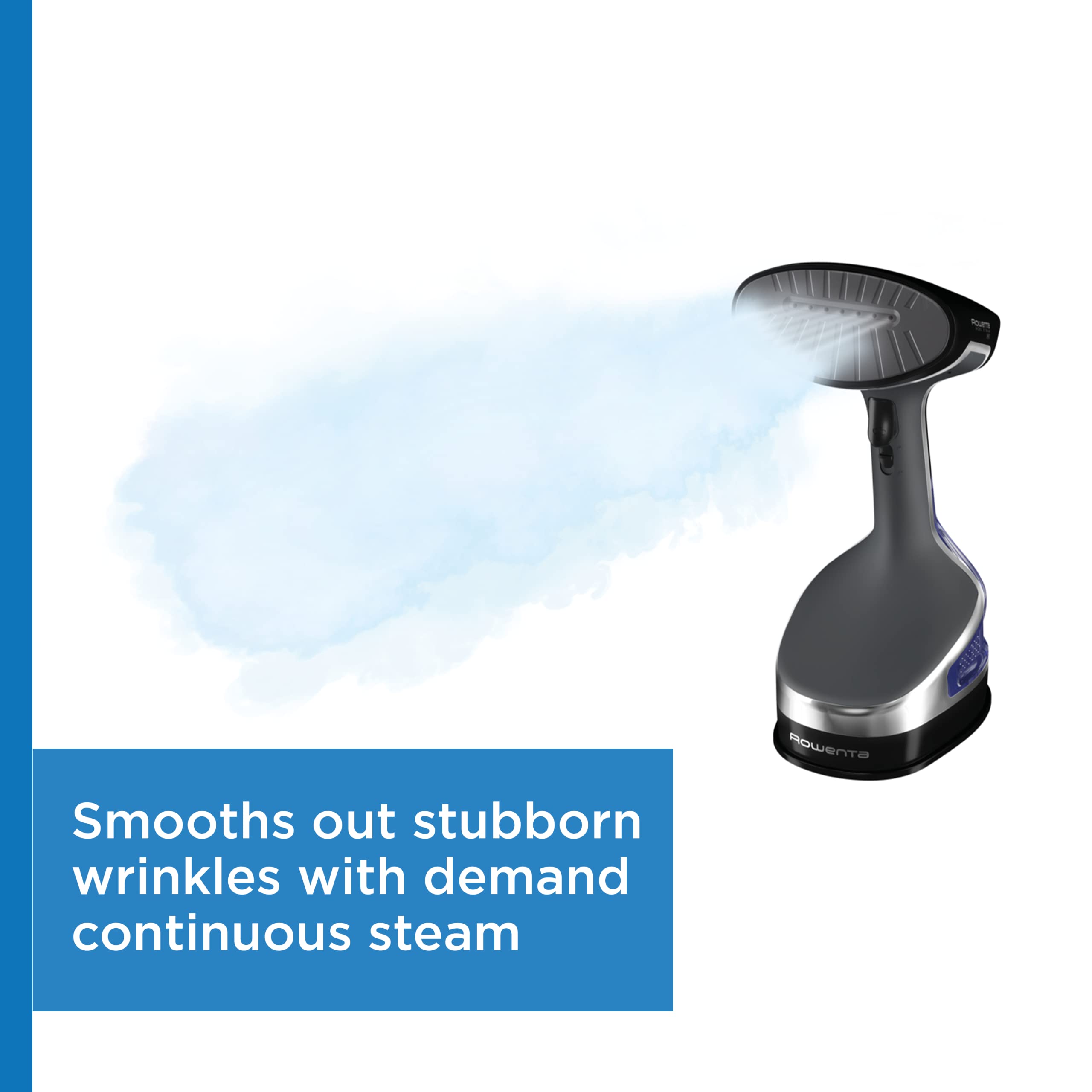 Rowenta DR8220 Handheld Steamer for Clothes - 1875W Powerful Steam, 25-Second Fast Heat-Up, Long Cord - Perfect for Travel, Home & Office Use - Remove Wrinkles from Shirts, Dresses & Suits Quickly