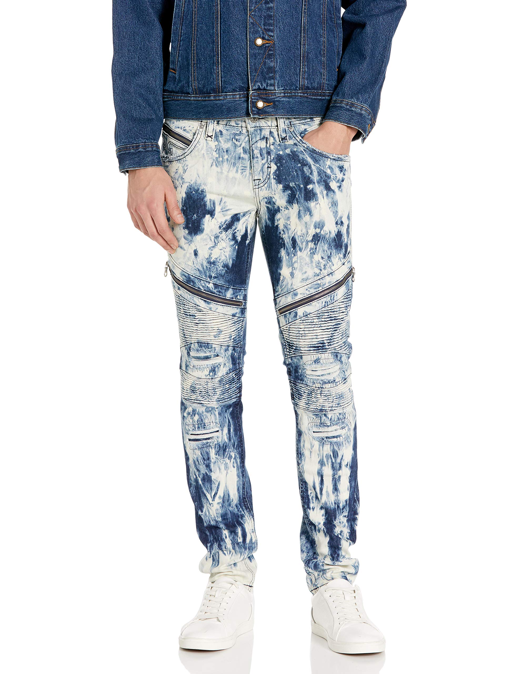 Rock Revival Men's Daviday S208 Skinny Leg Jeans - Slim Fit Stretch Denim Pants for Casual Wear & Night Out | Comfortable & Stylish Men's Fashion