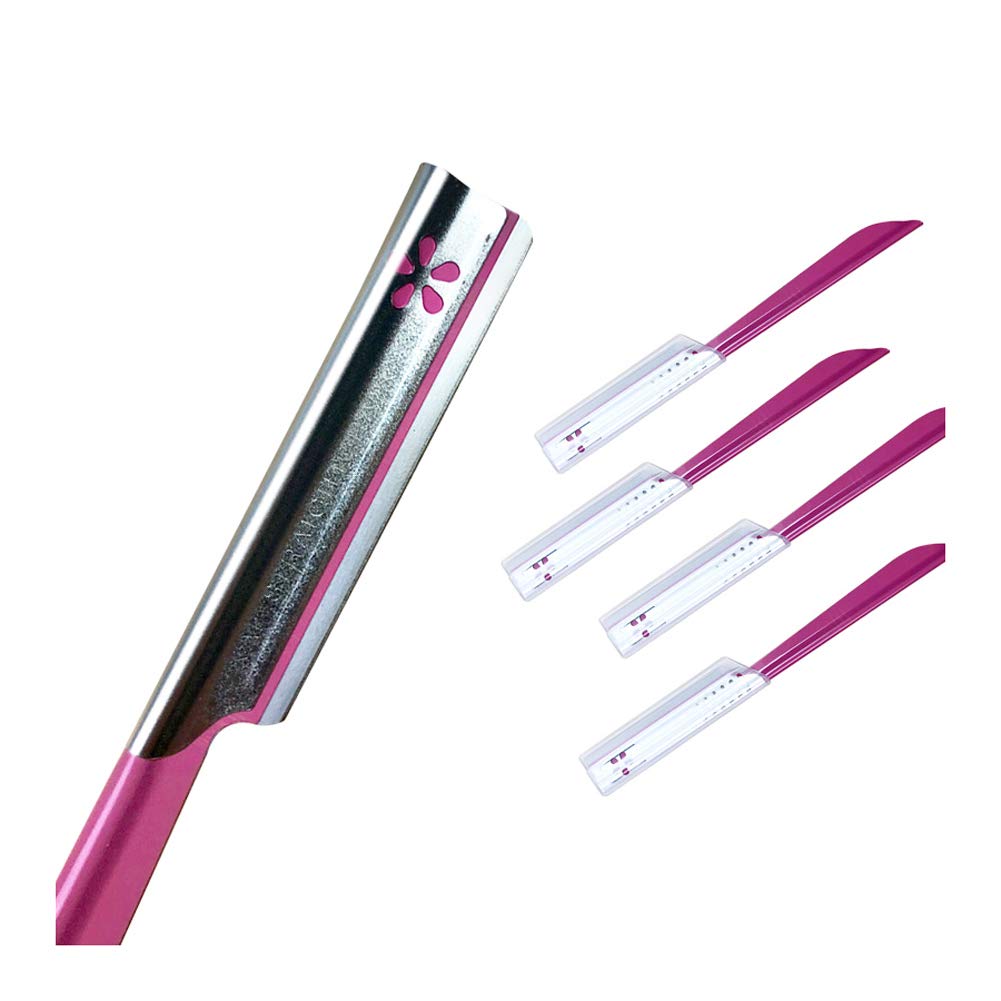 Stainless Steel Eyebrow & Facial Razor for Women & Men - Precision Hair Remover, Shaper & Trimmer with Protective Cover | Perfect for Eyebrow Grooming, Cheek Shaving & Facial Hair Removal at Home or Salon