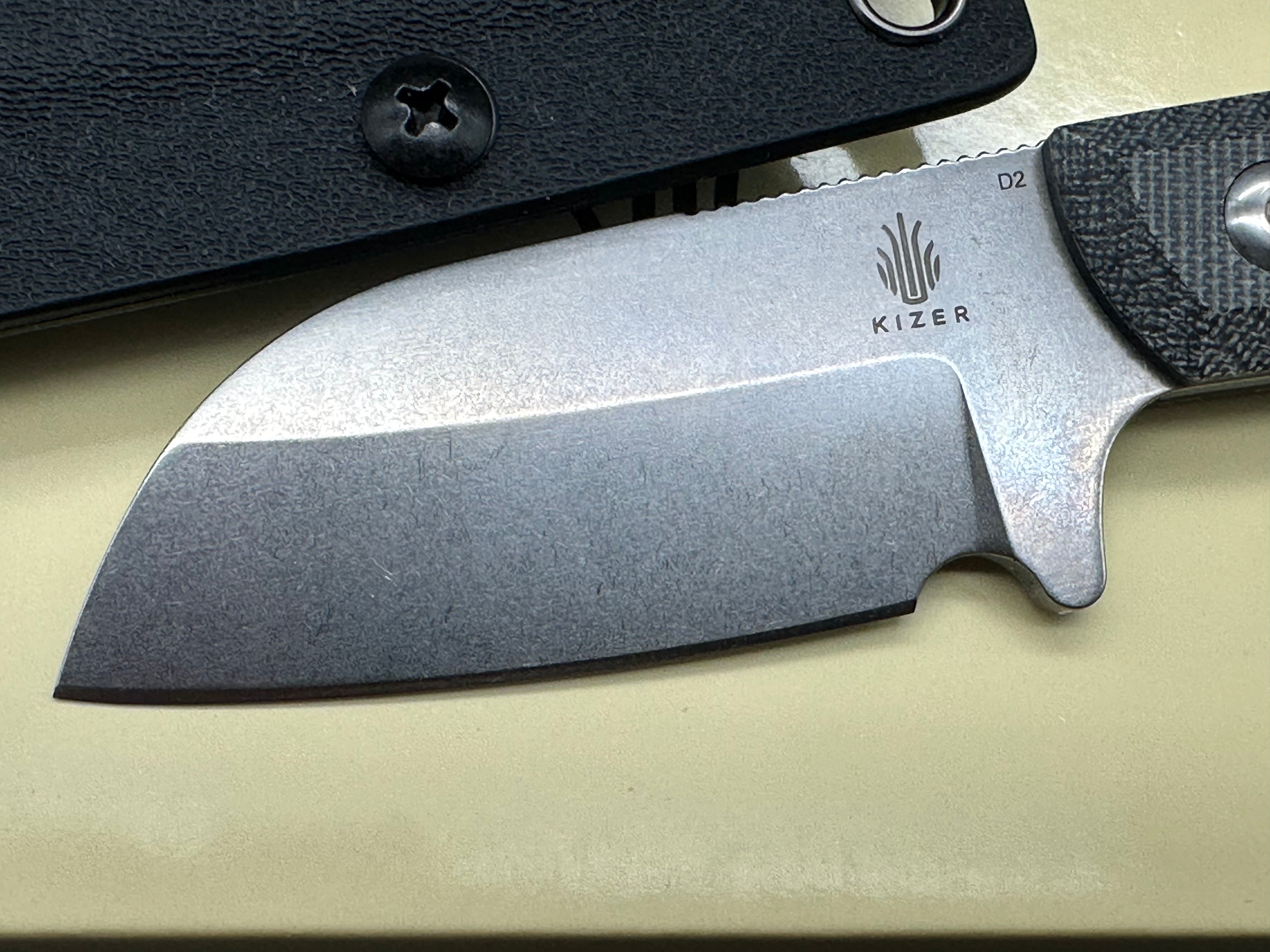 Kizer Cutlery 1062A1 Tyler Barnes Deckhand Fixed Blade Knife - 2.95