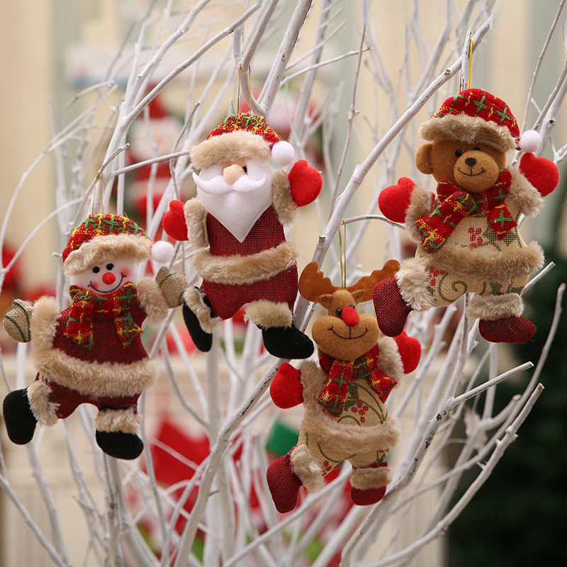 12pcs Christmas Tree Ornaments - Dancing Elk Pendant Decorations for Holiday Home & Party Decor
