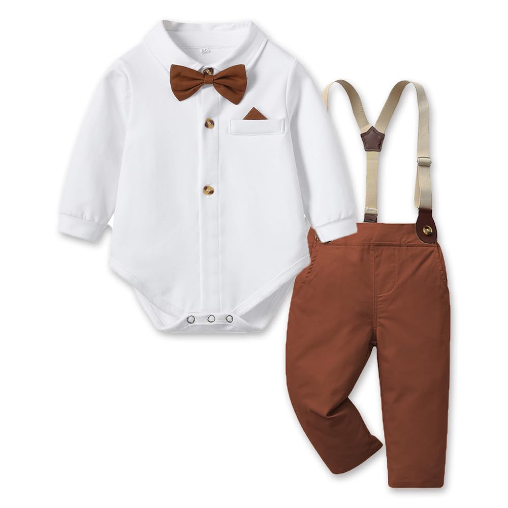 Baby Boy Dress Clothes | Toddler Gentleman Outfit for Boys | Winter Infant Wedding Suit | Fall Christening Clothing Set | Perfect for Weddings, Baptisms & Special Occasions