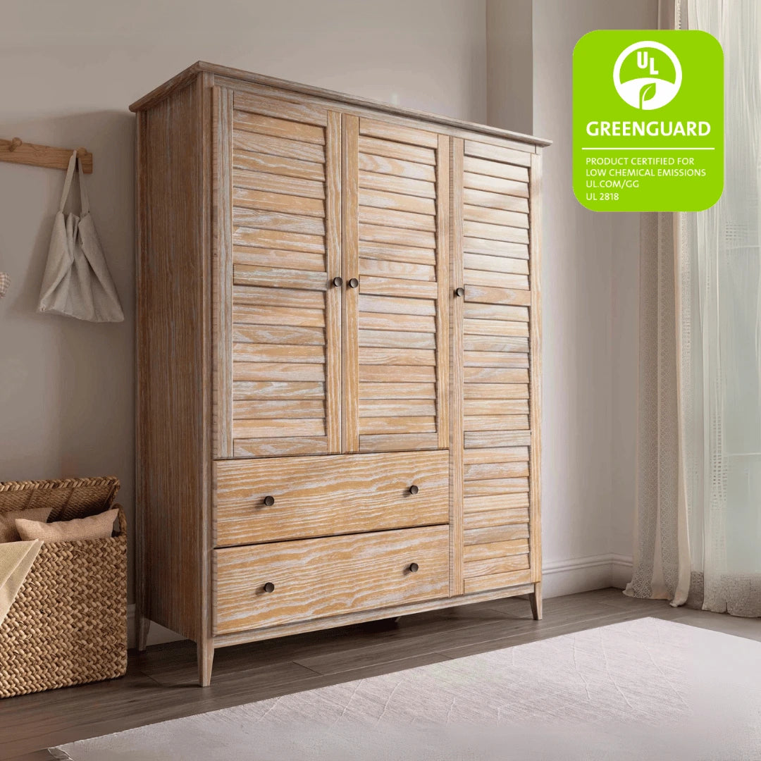 Greenport 3-Door Wardrobe Closet - Spacious Storage for Bedroom, Living Room & Office Organization (White, Modern Design)