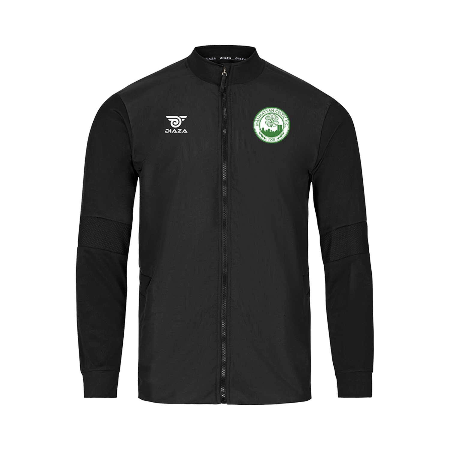 Men's Manhattan Celtic FC Midnight Diaza Jacket - Waterproof Windbreaker for Soccer Training & Outdoor Activities
