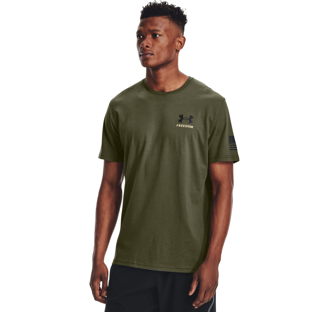 Men's Under Armour Freedom Banner T-Shirt - Moisture-Wicking Athletic Tee for Gym, Running & Casual Wear | Breathable Comfort Fit Workout Shirt