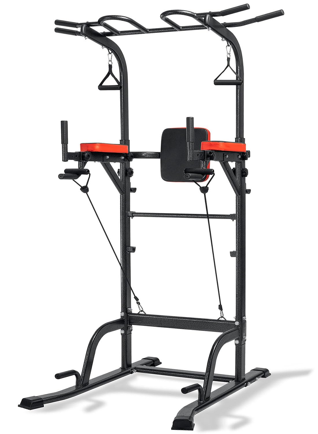 Adjustable Power Tower Pull Up Bar Station - Multi-Function Home Gym Strength Training Equipment for Full Body Workout (440LBS Capacity) - Perfect for Home Fitness, Strength Building & Calisthenics Training