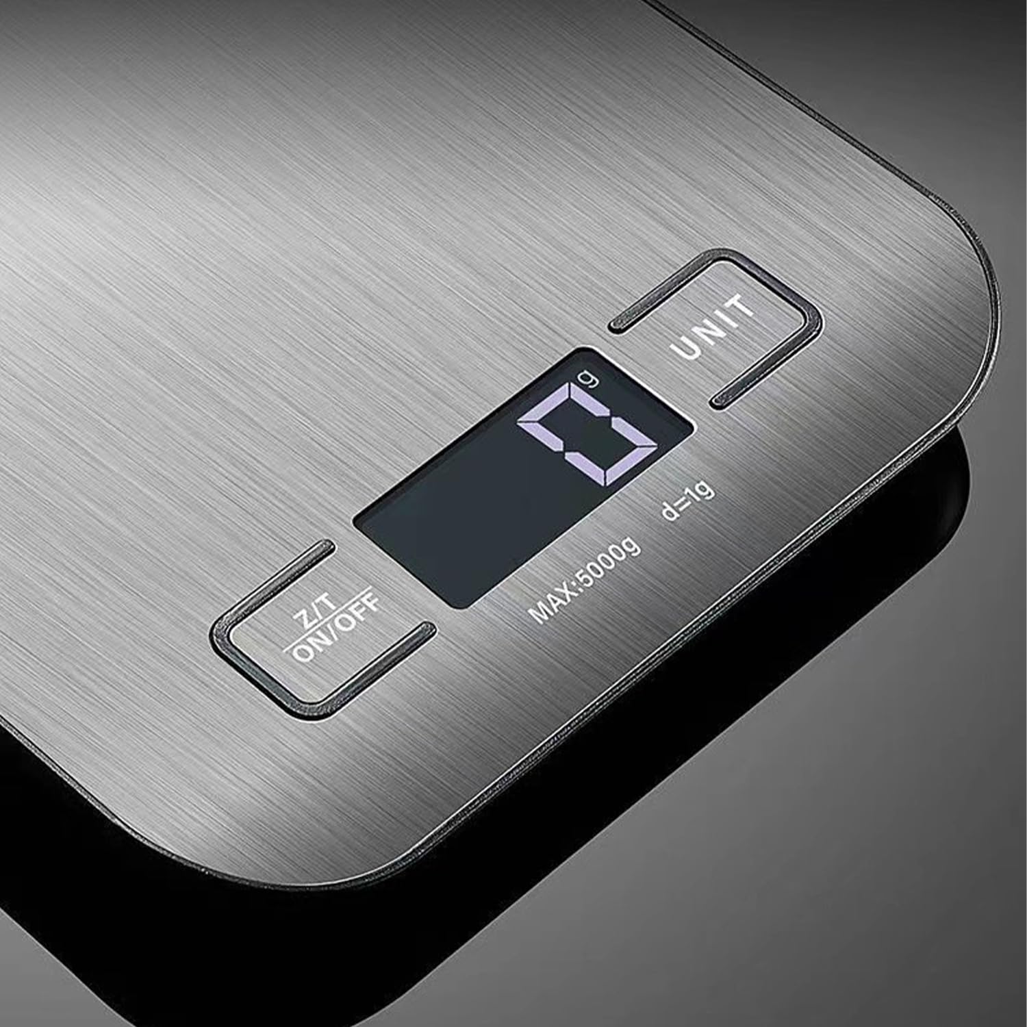 **11 lb Digital Kitchen Scale with Tare Function & Backlit LCD - Precise Food Scale for Baking, Cooking, and Portion Control (Silver, Includes Batteries)**