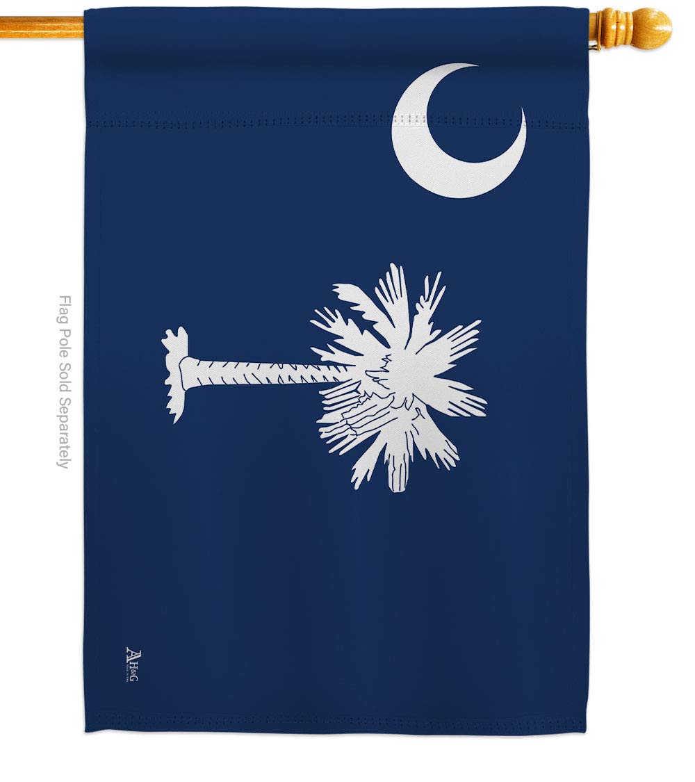 South Carolina State House Flag 28x40 Inch - Double-Sided American Garden Banner for Yard Decoration, Home & Outdoor Use - Perfect for Patio, Backyard, and State Pride Displays
