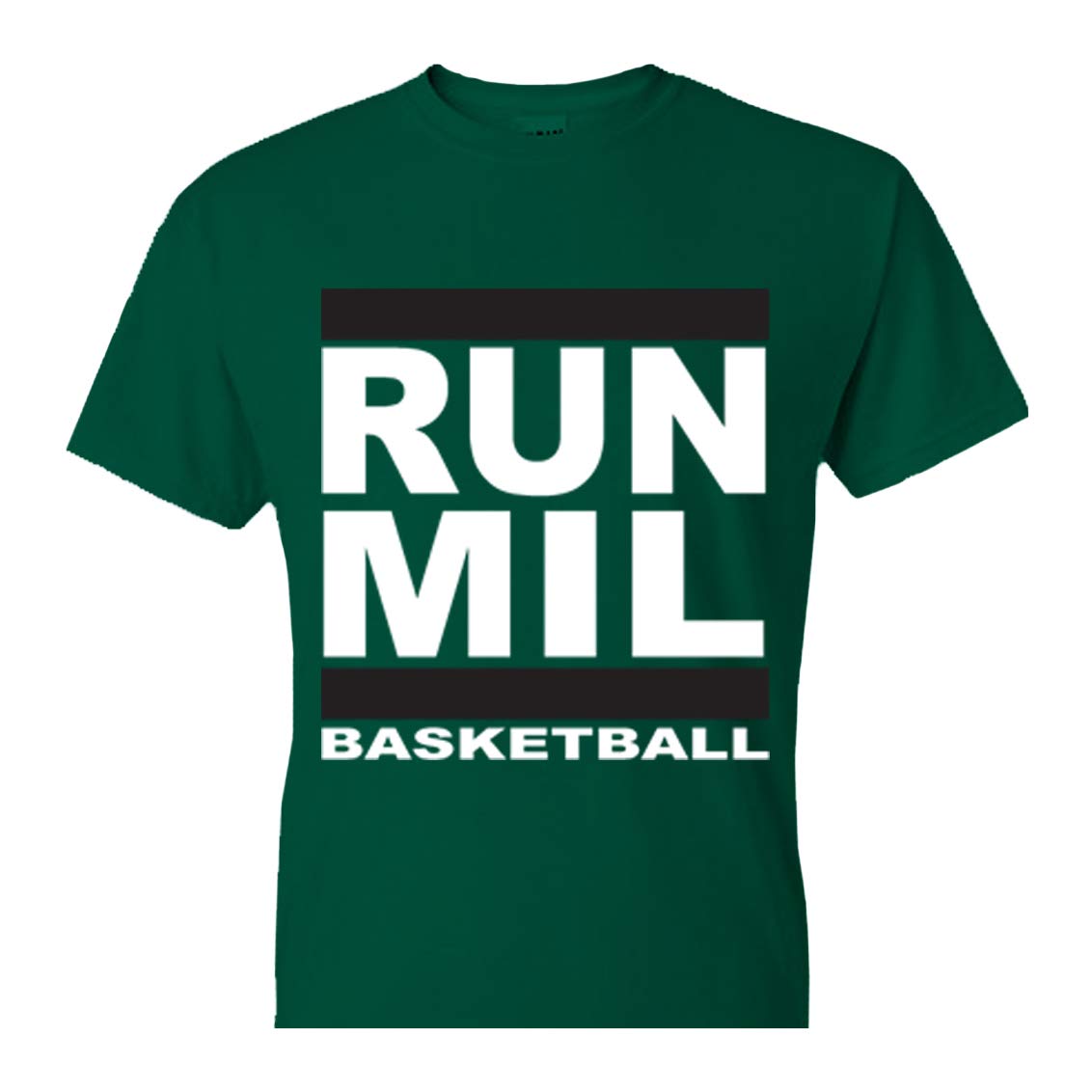 Encore Milwaukee Basketball Run MIL 100% Cotton T-Shirt - Comfortable Vintage Style Tee for Basketball Fans, Streetwear & Casual Outfits