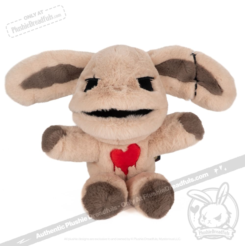 Plushie Dreadfuls Puck Dread Rabbit Plush Puppet - Soft Stuffed Animal Toy for Kids & Collectors | Perfect for Storytelling, Cuddling & Gothic Decor