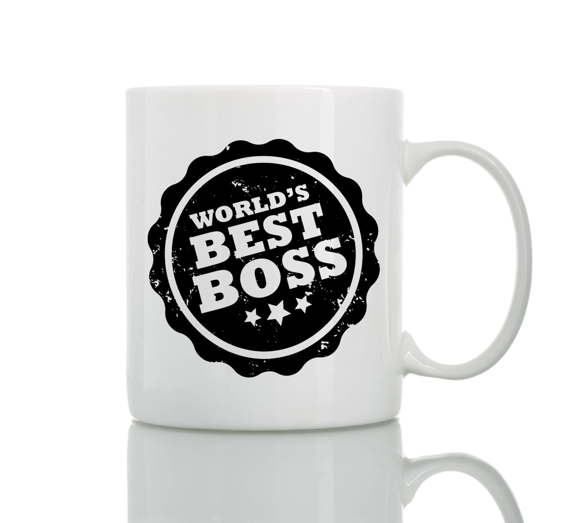 Winston & Bear Best Boss Coffee Mug - Funny Office Mug for Women & Men - Perfect Boss Day, Christmas & Birthday Gift - World's Best Boss Cup - Ideal for Workplace, Home Office & Corporate Gifting