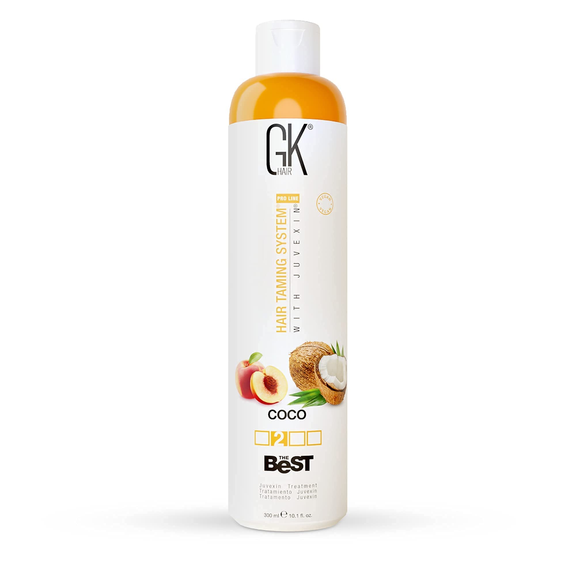 GK HAIR Global Keratin Smoothing Treatment (10.1 Fl Oz/300ml) - Brazilian Keratin Complex for Frizz-Free, Silky Smooth Hair | Professional Blowout & Straightening Solution for Salon-Quality Results at Home | Perfect for Damaged, Curly, or Unmanageable Hair