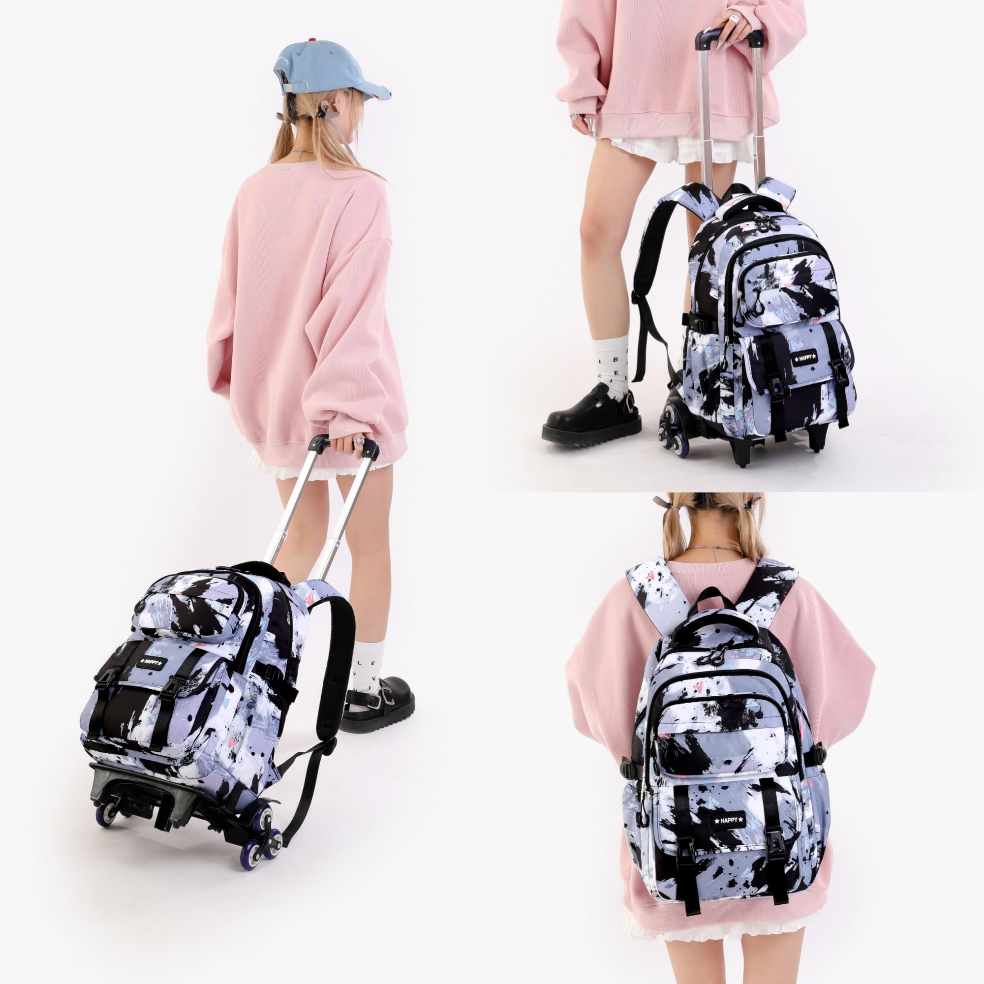 **Rolling Backpack for Kids - School Backpack with Wheels for Boys & Girls, Wheeled Bookbag Trolley for Elementary Students - Perfect for Travel, School & Daily Use**