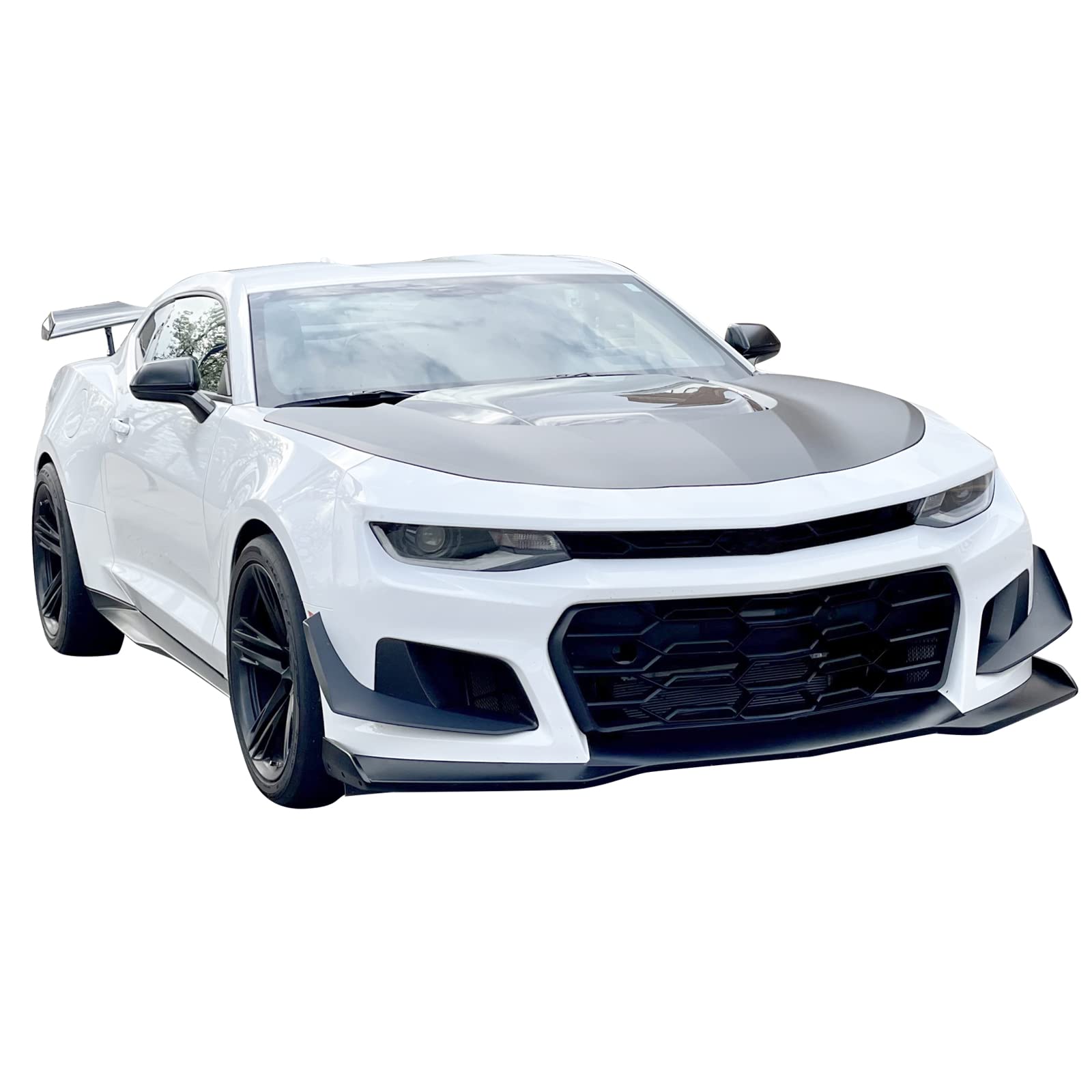 Freemotor802 Front Bumper for 2019-2024 Chevy Camaro - ZL1 1LE Style PP Replacement (Unpainted Black) - Perfect for Upgrades & Protection