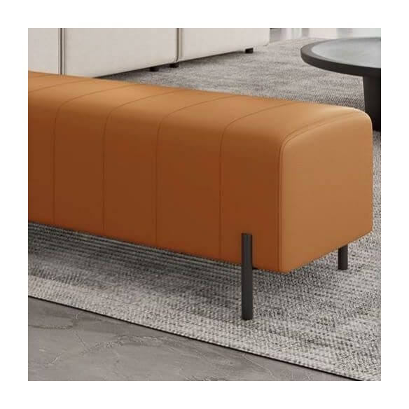 Premium Faux Leather Storage Ottoman Bench - Modern Rectangular Footrest with Tufted Design for Living Room, Bedroom & Entryway - Perfect Home Decor for Stylish Women