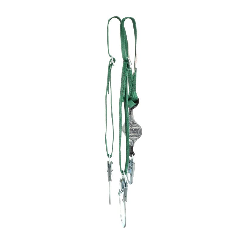 MSA 10191758 V-Series Shock Absorbing Safety Lanyard - 6ft Twin-Leg Fall Protection with 36CL Large Snap Hooks, Adjustable Polyester Webbing for Construction, Roofing & Industrial Work (Durable, Energy Absorbing)