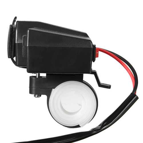 Bakeey 12V 24V Motorcycle USB Charger - Dual Port Fast Charging Power Socket Adapter for Phone, GPS, Sat Nav - Perfect for Long Rides and Road Trips