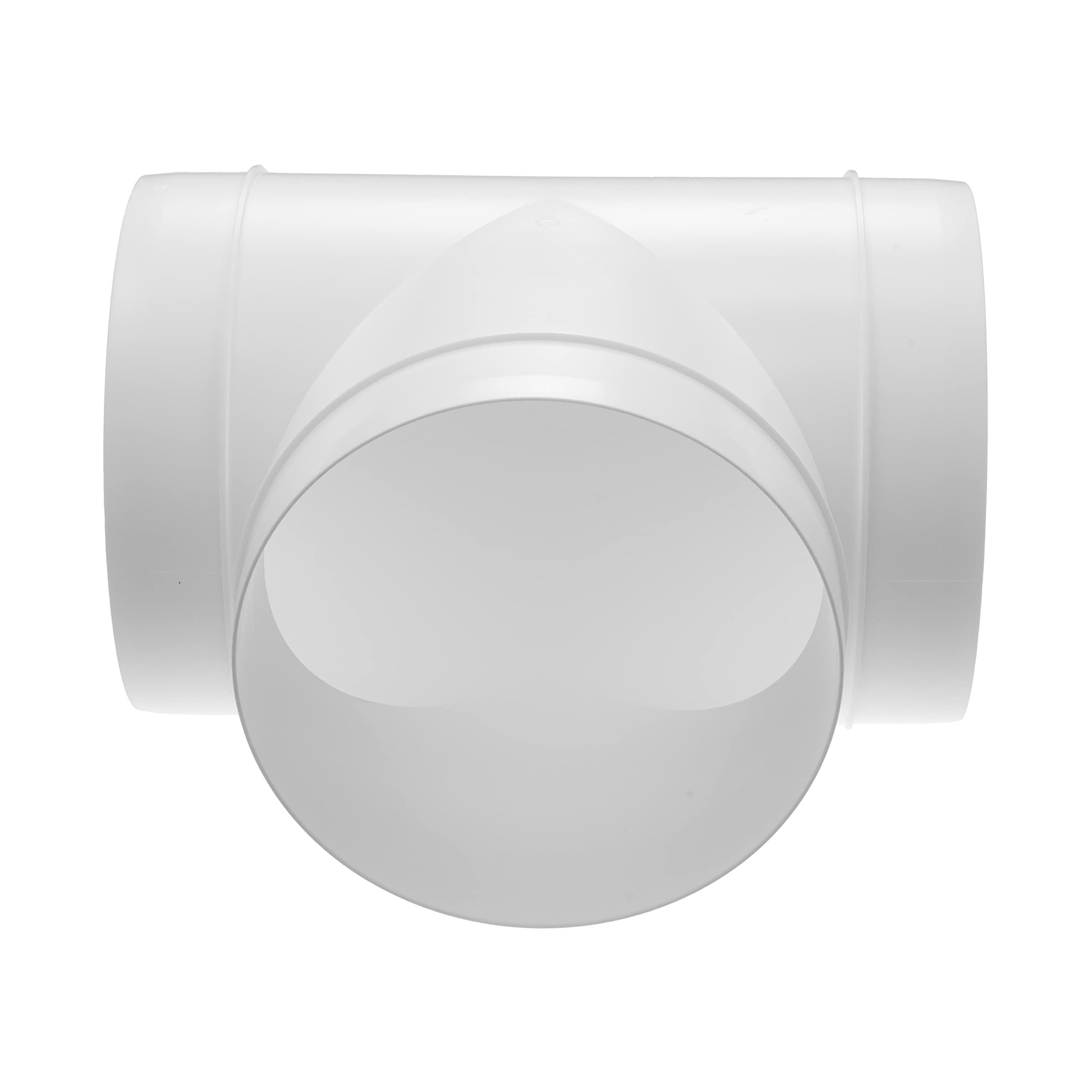 6 Inch ABS Plastic 3-Way T-Shaped Hose Connector Splitter - Dryer Vent Adapter for Round Pipe & Channel Ventilation Systems | Perfect for Laundry Room, HVAC & Industrial Ductwork