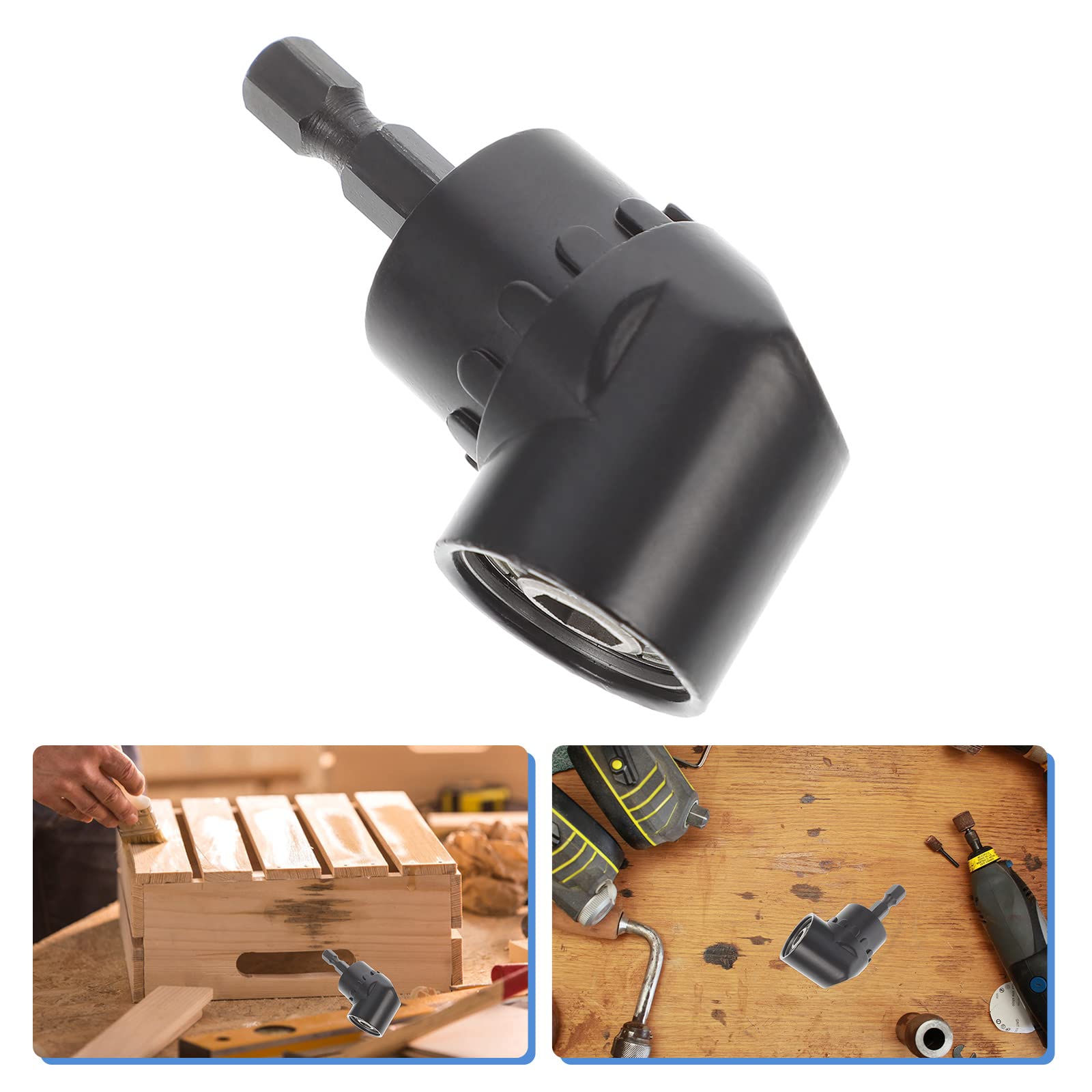 DOITOOL 90 Degree Right Angle Screwdriver - Electric Socket Wrench Adapter for Tight Spaces, Home Repair & DIY Projects - Ideal for Electrical Work, Furniture Assembly & Automotive Maintenance
