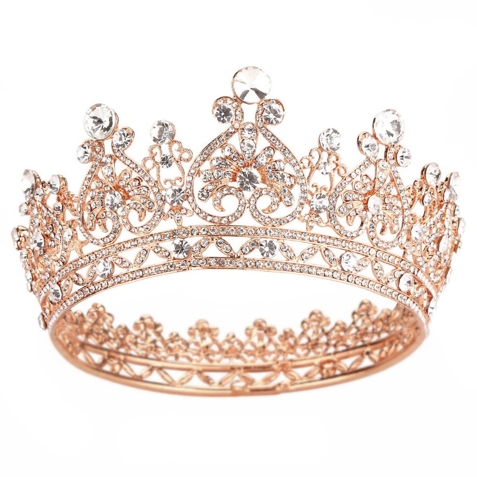 COCIDE Crystal Queen Crown for Women - Elegant Full Round Wedding Tiara & Headband Hair Accessories for Birthday, Pageant, Prom, Bridal Party & Halloween Costume | Perfect for Princess-Themed Events, Cosplay & Special Occasions