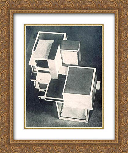 Theo van Doesburg Artist's House 20x24 Inch Gold Ornate Framed Museum Art Print with Double Matting - Perfect for Living Room, Bedroom, or Office Wall Decor