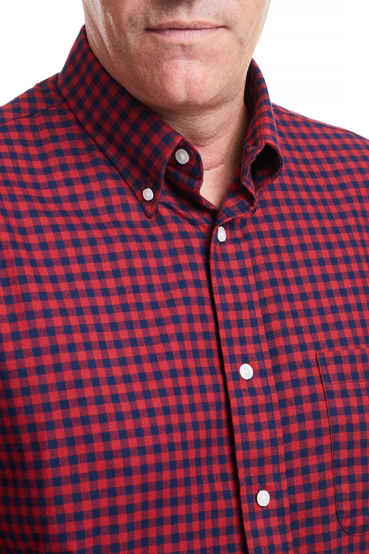 Chase Shirt - Red and Navy Buffalo Check Flannel Shirt for Men | Casual Wear, Outdoor Activities & Layering