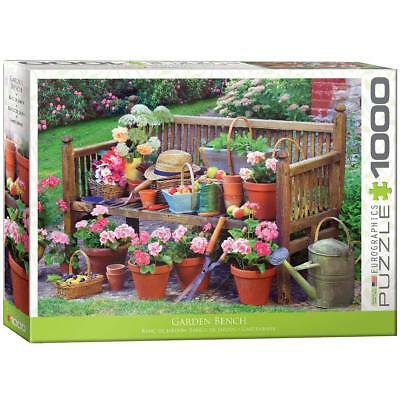 Eurographics 1000-Piece Jigsaw Puzzle - Garden Bench Scene - Challenging Adult Puzzle for Relaxation & Stress Relief - Perfect for Family Game Night & Home Decor