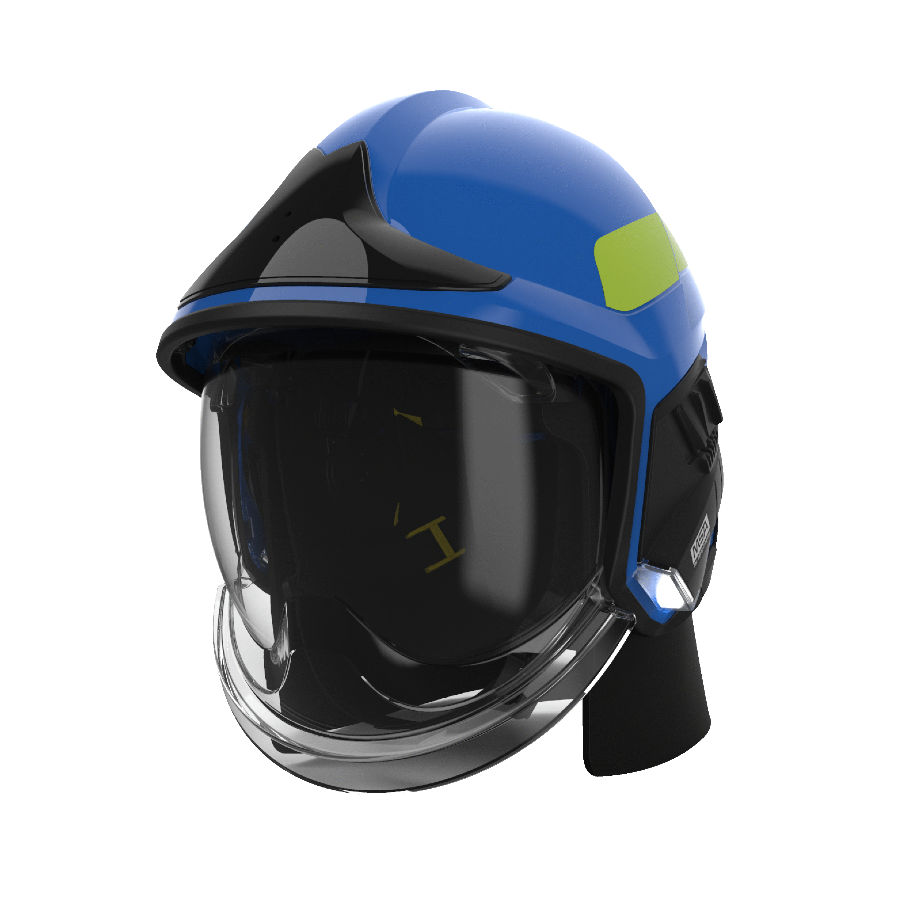 CAIRNS XF1 Modern Firefighter Helmet - Blue Gloss Finish | NFPA Certified Safety Gear for Firefighters & First Responders | Ideal for Emergency Rescue & Firefighting Scenes