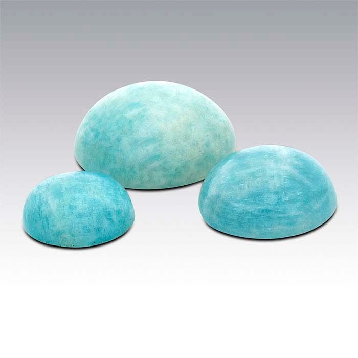 Natural Amelia Teal Amazonite Cabochon 8mm 10mm 12mm Round Gemstone - Handcrafted in USA for Jewelry Making, Wire Wrapping & Healing Crystals