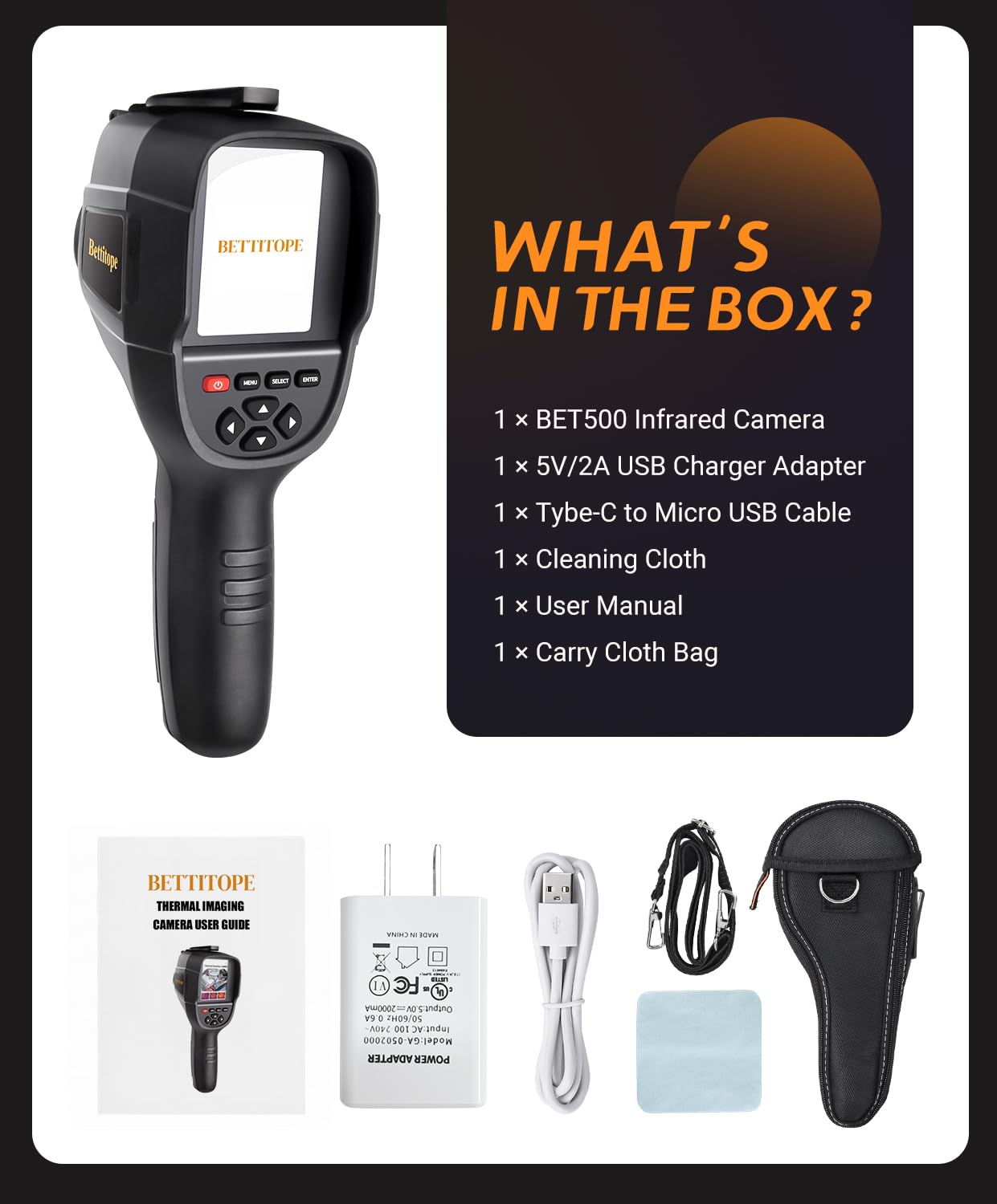 Upgraded 256x192 IR Thermal Imaging Camera - Handheld Infrared Thermometer with Dual-Light Fusion (-4°F to 1022°F) for HVAC Leak Detection, Car Maintenance & Electrical Inspections | Perfect for Home Inspectors, Auto Mechanics & Industrial Professionals