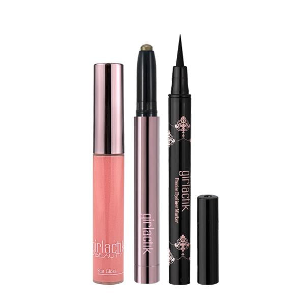 Bella Poise Precise Eyes and Lip TRIO Set - Waterproof Long-Lasting Makeup Kit for Day & Night Looks - Perfect for Parties, Weddings & Special Occasions