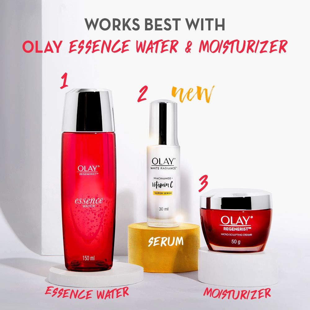 Olay Luminous Niacinamide + Super Serum 30ml - Brightening Face Serum with Vitamin B3 for Glowing Skin | Day & Night Moisturizer for Dark Spots & Uneven Tone | Perfect for Daily Skincare Routine