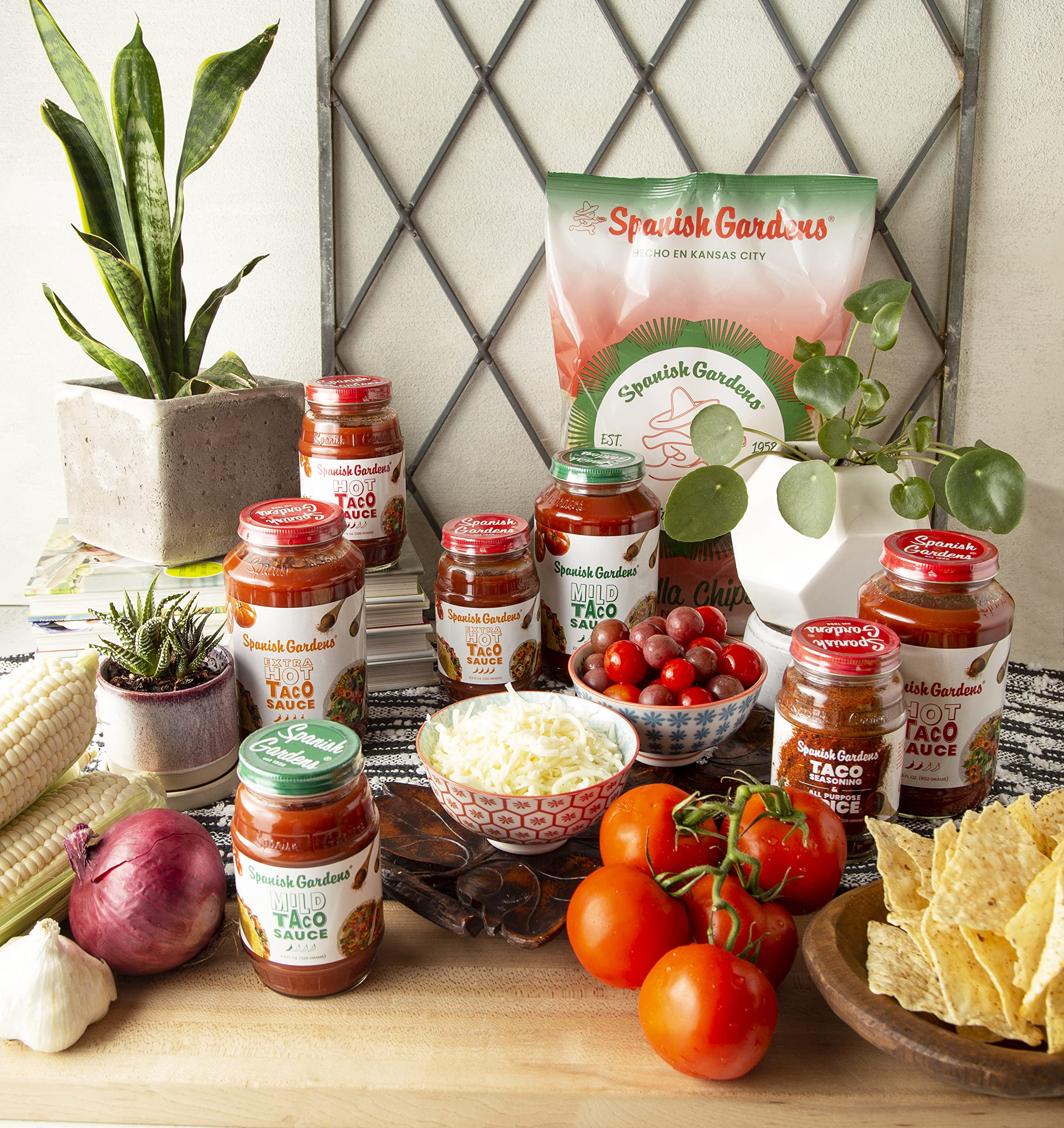 Authentic Spanish Gardens Extra Hot Taco Sauce (6 Pack) — Family Recipe Super Spicy Mexican Hot Sauce for Tacos, Burritos & Enchiladas — Perfect for Tex-Mex Cooking & Party Dips (23 oz Bottles) — Great for BBQs, Game Nights & Mexican Dinner Parties