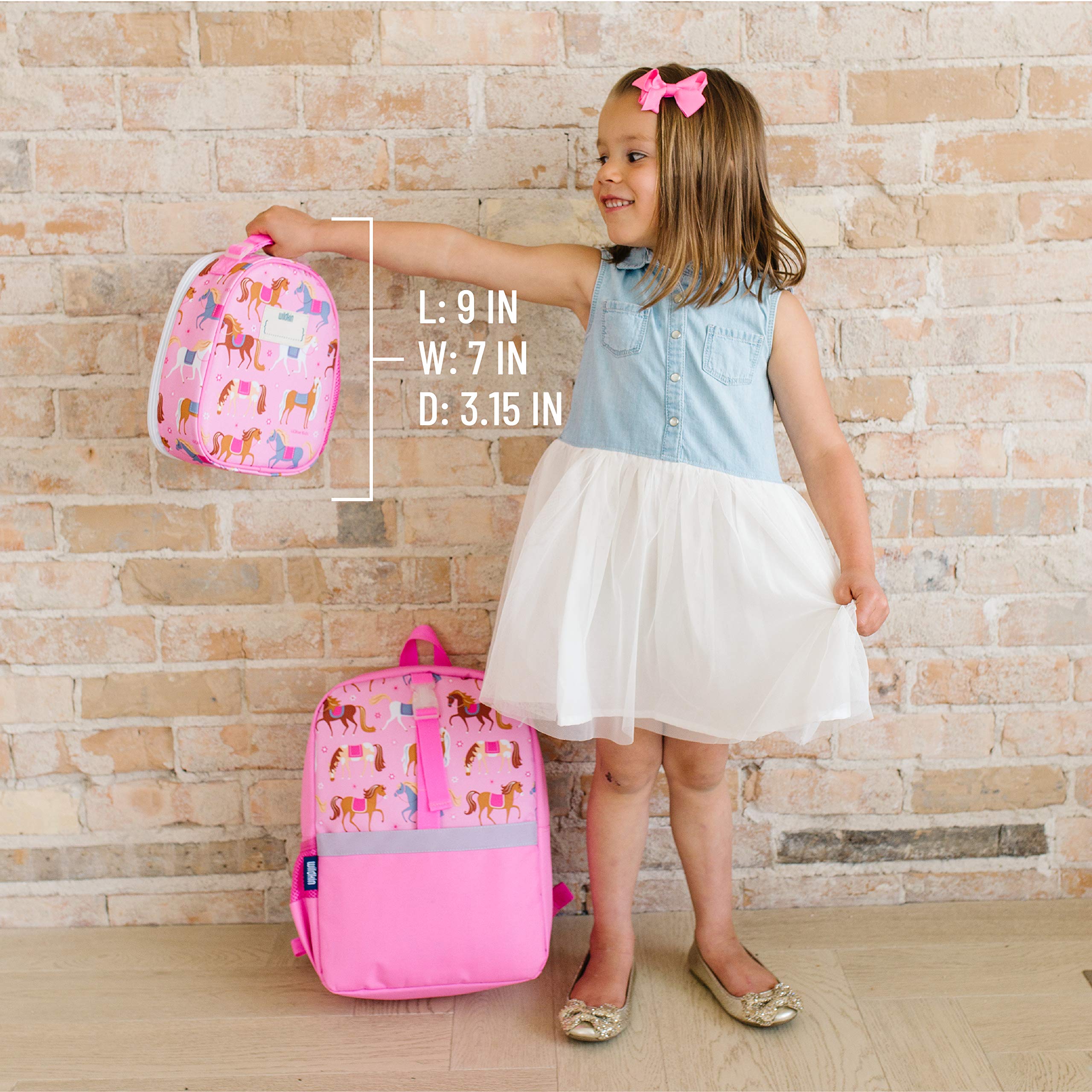 Wildkin Insulated Kids Lunch Box with Clip - Perfect for School, Travel & Snacks - Horse Design - Ideal for Picnics, Daycare & Outdoor Adventures