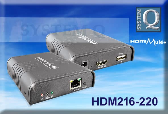 HDMI Extender Over Cat5 with USB Keyboard & Mouse Control - Extend HDMI Signals via LAN Switch for Home Theater, Gaming & Office Setup