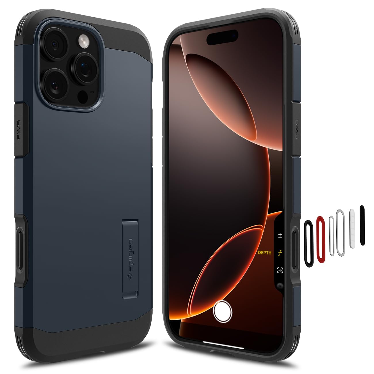 Spigen Tough Armor (Ai) MagFit iPhone 16 Pro Max Case with Camera Control Button Cover & Kickstand | Military-Grade Protection | Magsafe Compatible | Metal Slate | Perfect for Outdoor Adventures & Daily Protection