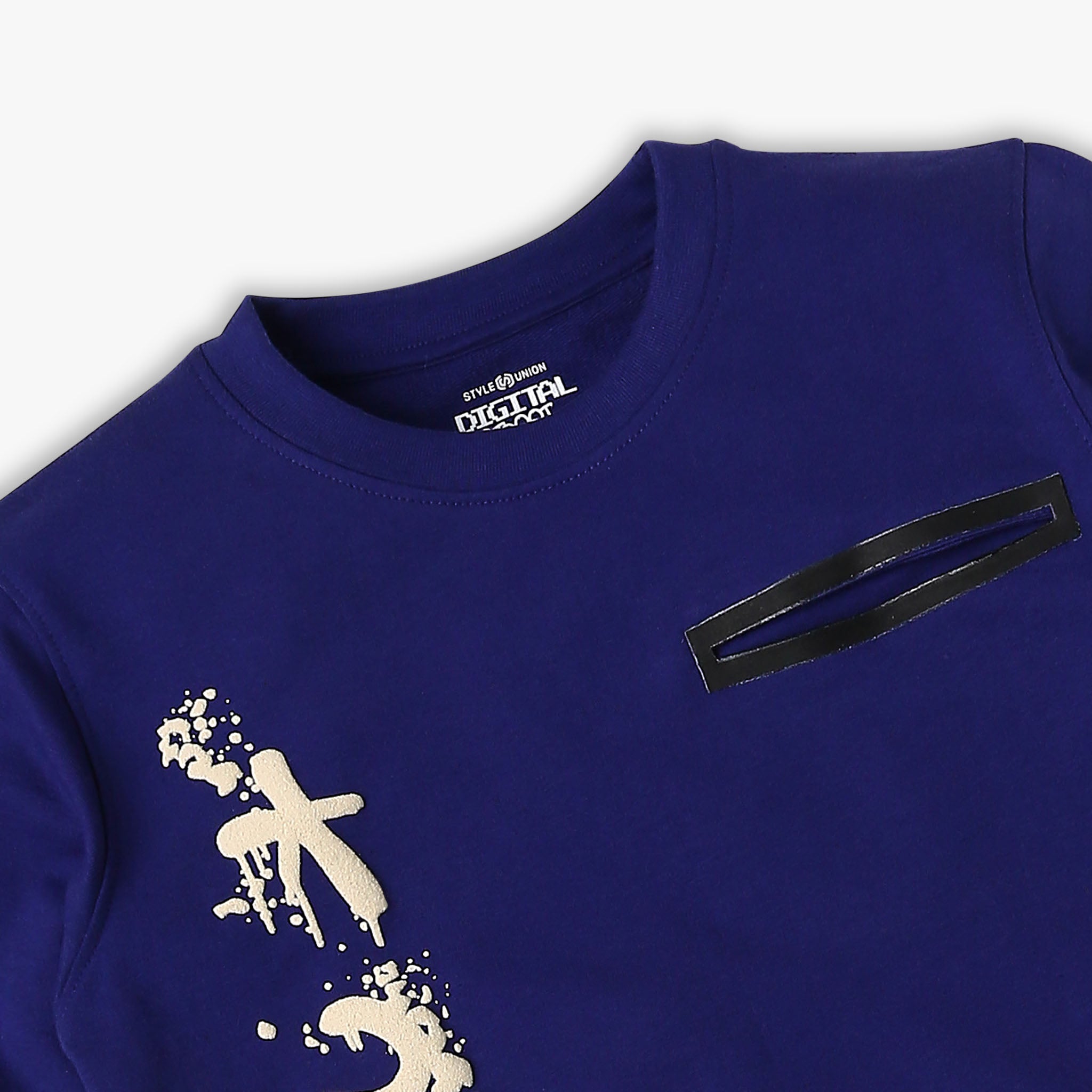 Boys' Regular Fit Printed Sweat Tee - Soft Cotton Blend Pullover for Kids - Perfect for School, Playdates & Casual Outings
