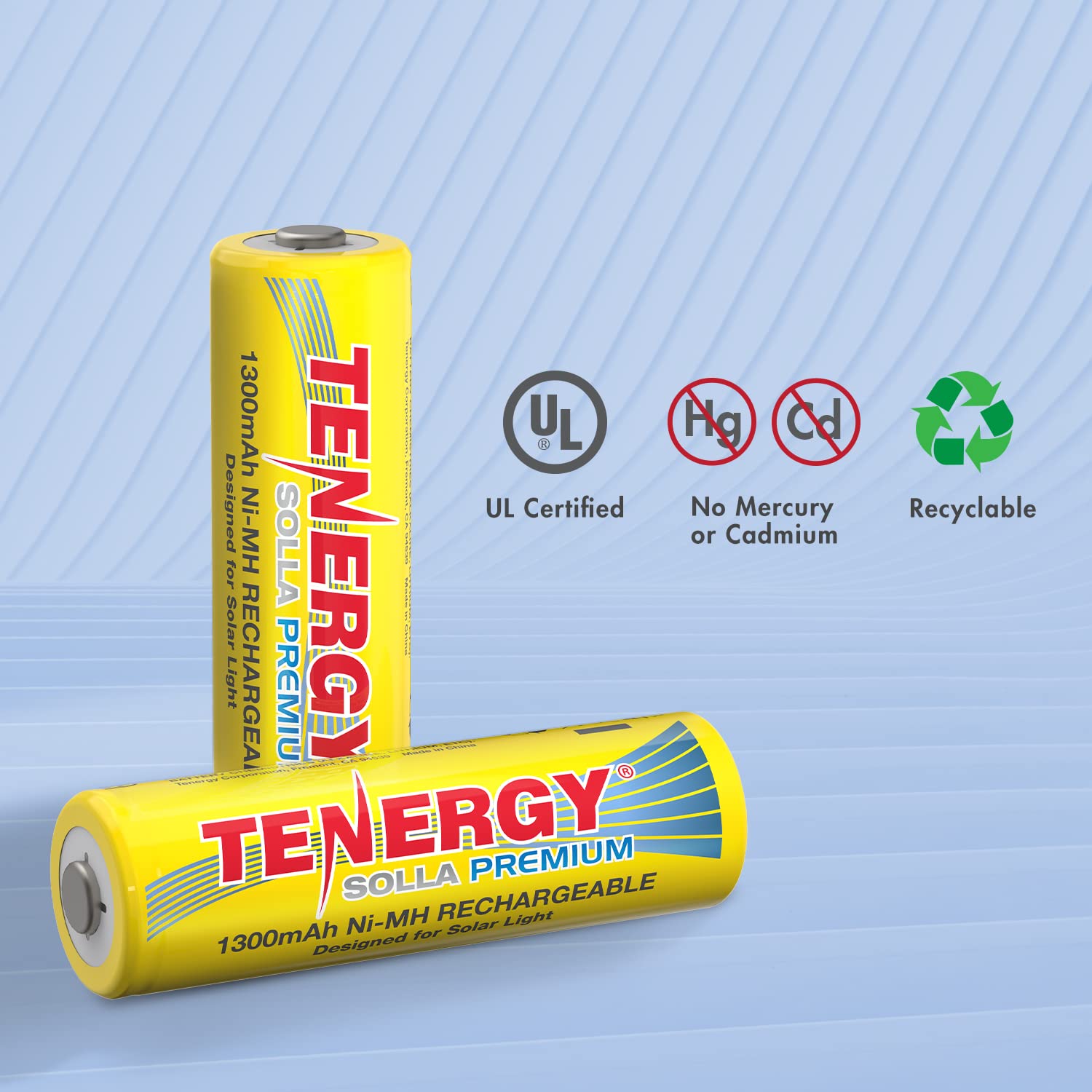 Premium Rechargeable NiMH AA Batteries 20-Pack - 1300mAh Solar Batteries for Outdoor Solar Lights, Garden Decor & Weather Stations | Anti-Leak Technology, 5+ Year Durability, UL Certified | Perfect for Solar-Powered Landscaping, Pathway Lighting & Emergency Power Backup
