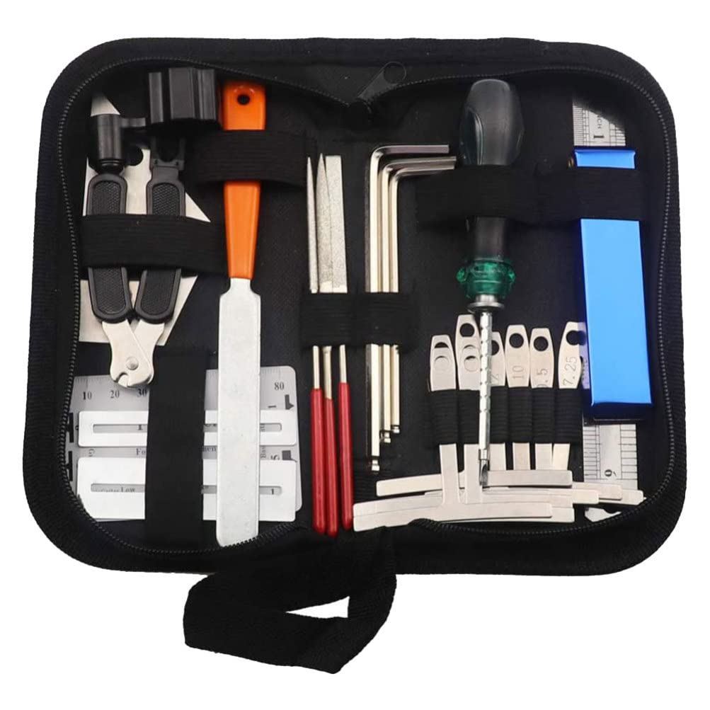 ARTIBETTER 25-Piece Guitar Repair & Maintenance Tool Kit with Carry Bag - Complete Care Set for Acoustic, Electric Guitar, Ukulele & Bass - Perfect for Musicians, Luthiers & DIY Guitar Maintenance