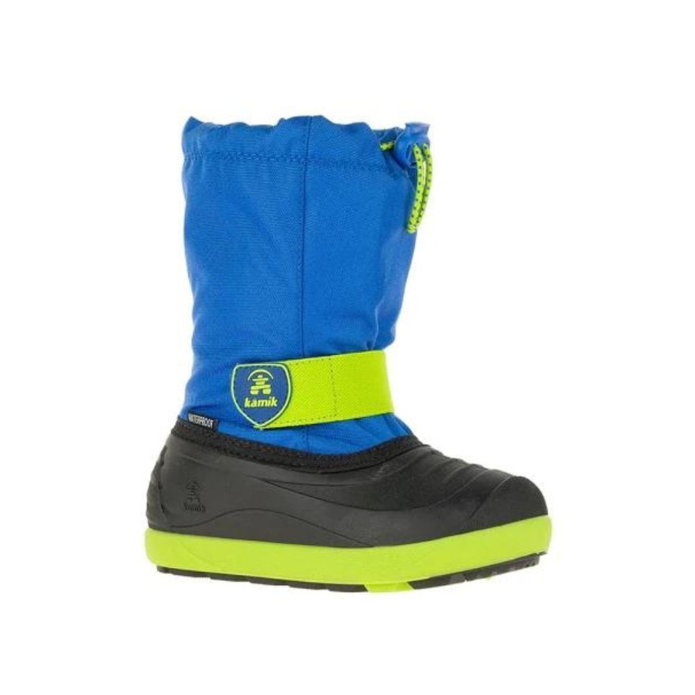 Kamik Jet Snow Boots for Women - Waterproof Winter Boots with Insulation, Blue/Lime, Size EU 38 - Perfect for Snowy Weather & Outdoor Activities