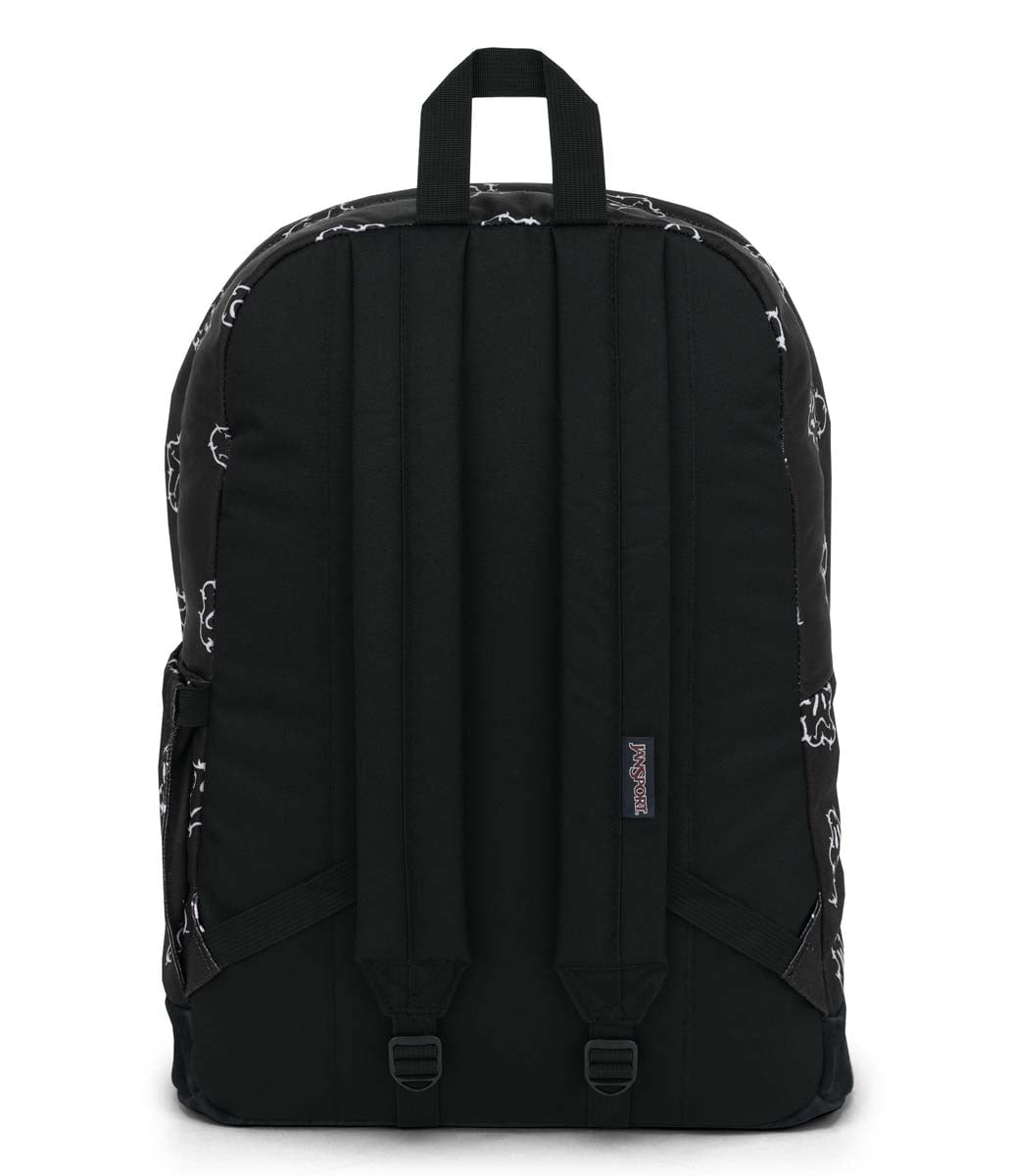 JanSport Right Pack Backpack - Durable School & Travel Backpack for Students & Professionals | Barbed Wire Buddy Black White Design | Perfect for College, Work & Outdoor Adventures